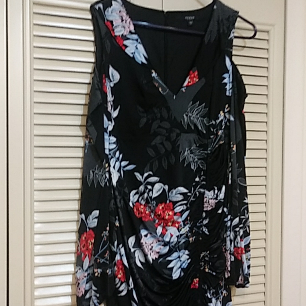 Guess black print dress